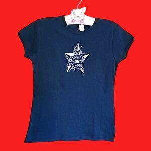 Vintage Bourget Bike Works women's custom fitted T-shirt 100% Cotton made in USA